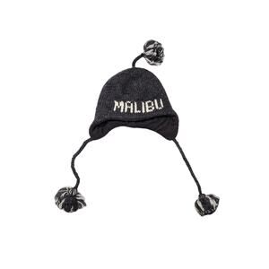 Delux Gray Malibu Knit Wool Fleece Lined Cap Hat Beanie Adult Size